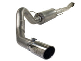 aFe MACHForce XP Stainless Steel Exhaust Cat-Back SS-409 4in Polished Tip 11-14 Ford F-150 EcoBoost V6-3.5L (tt) Catback aFe